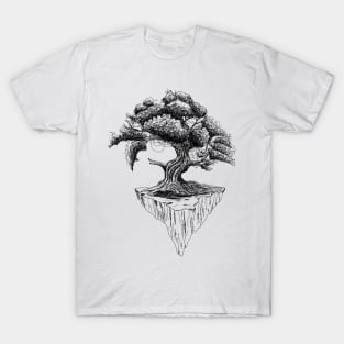 Hand drawing of the fantasy old tree T-Shirt